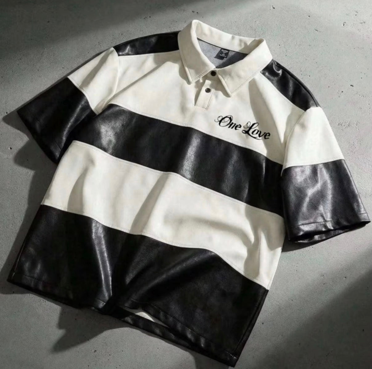 Black and white polo